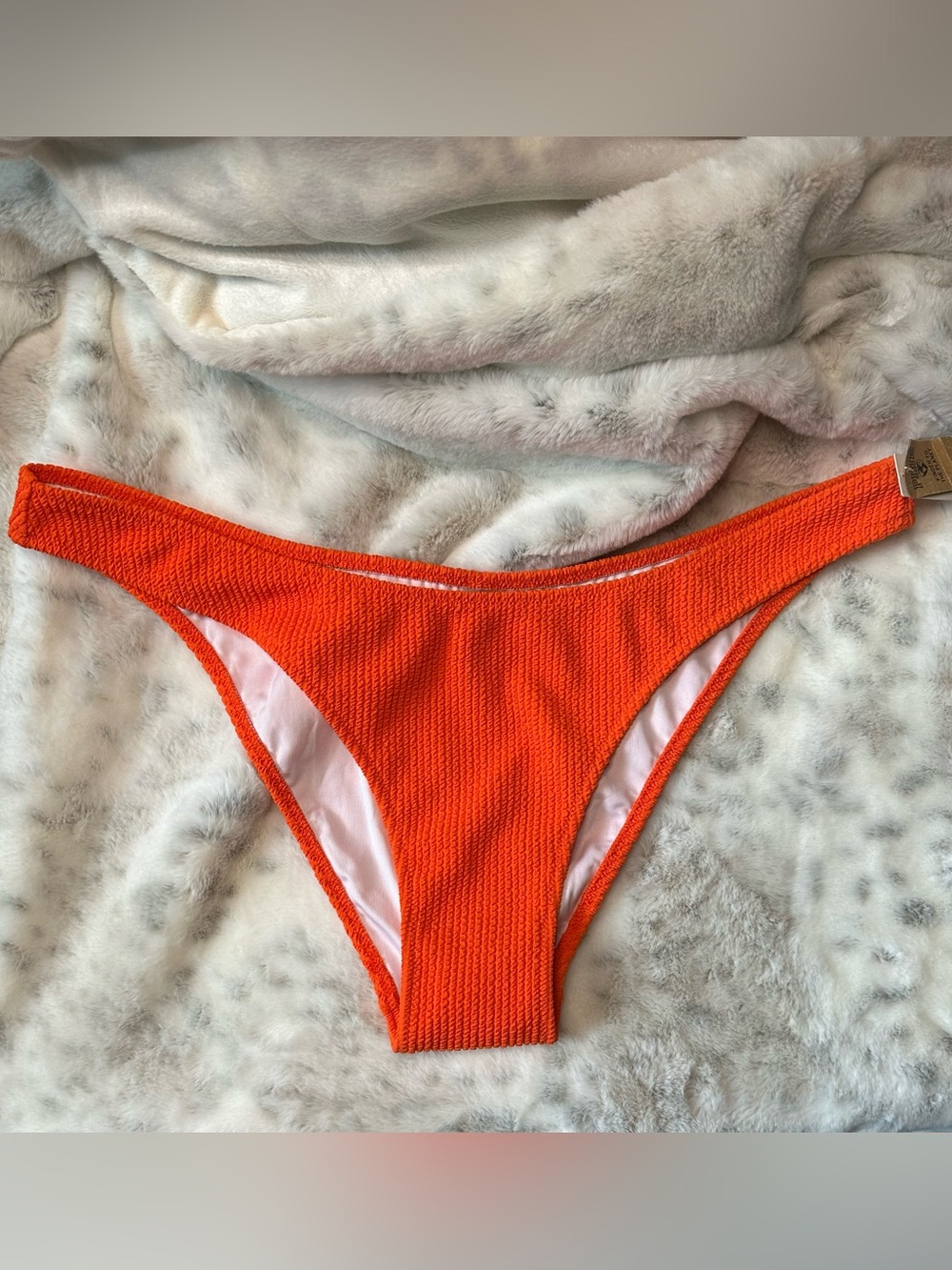 PINK Victoria’s Secret Orange Textured Bikini Bottoms